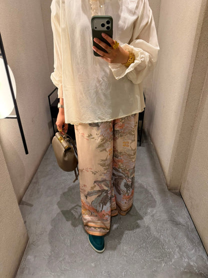 Ruffled Neckline Oversized Top DB3583