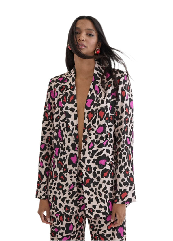 Animal Print Jacket سترة طباعة الحيوان