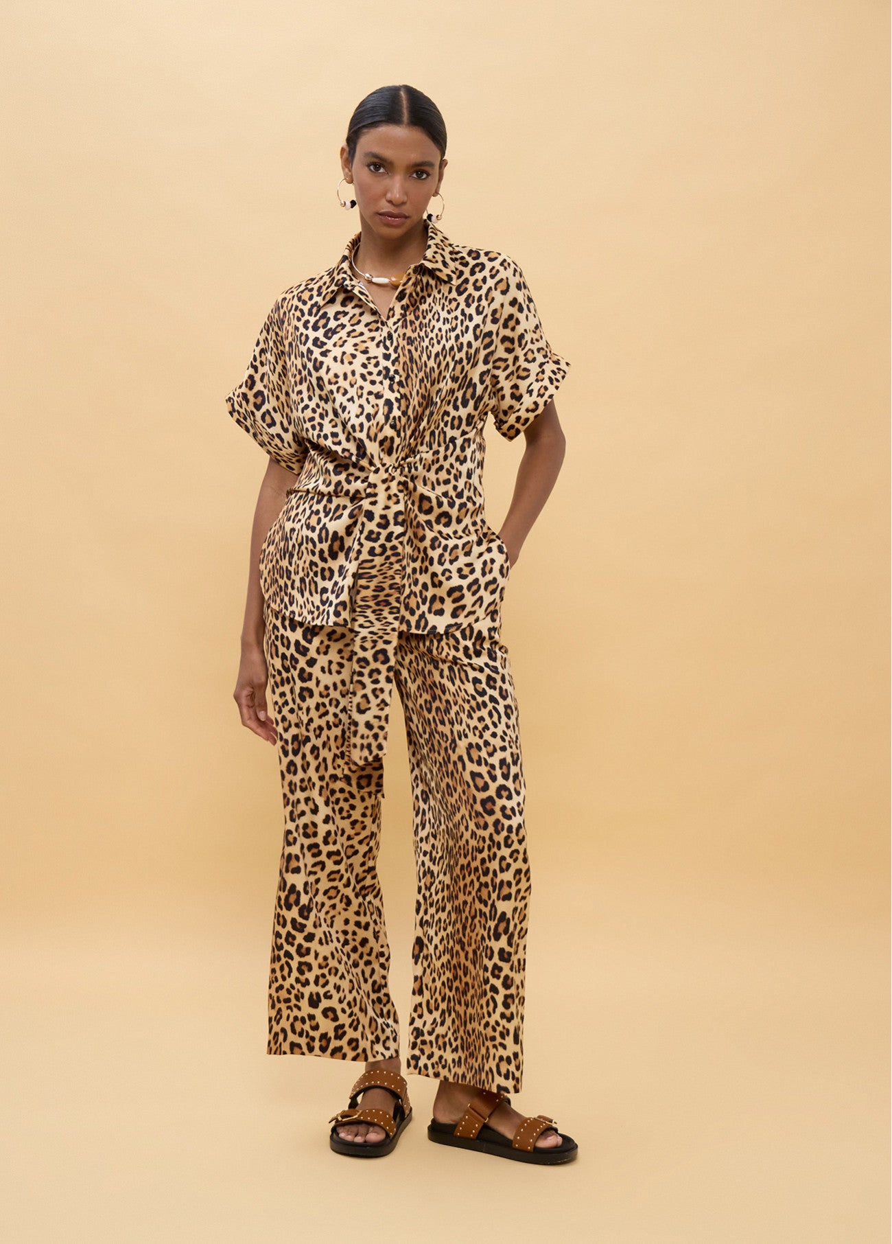 LS2614007 Animal Print Pants