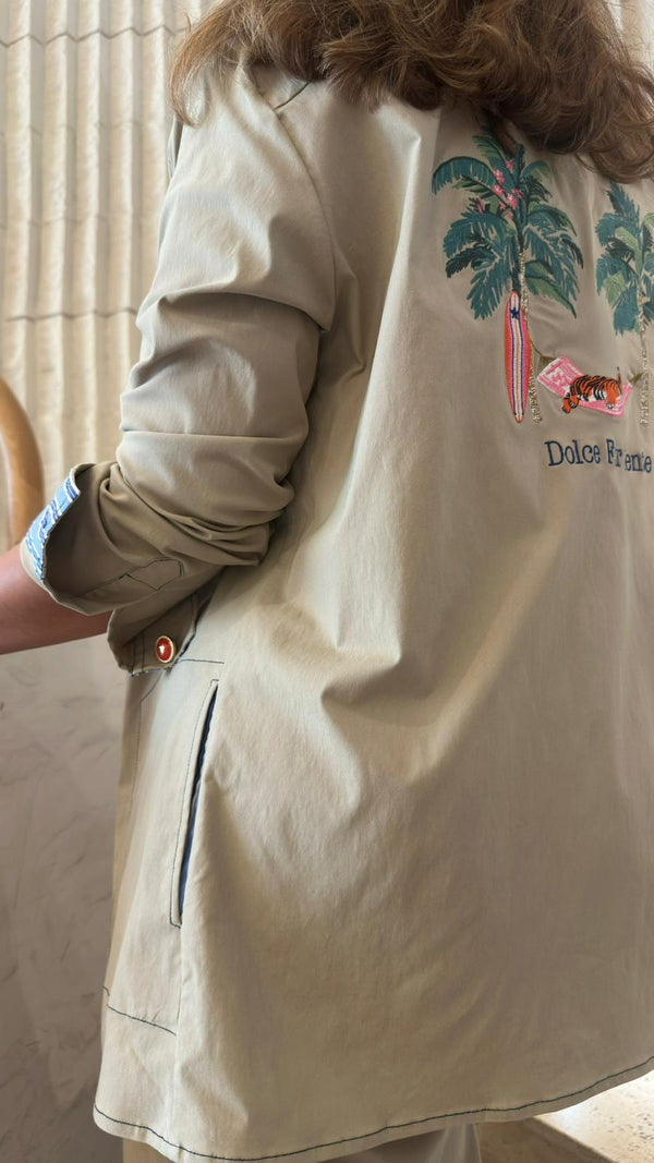 33411 Colored Buttoned Jacket