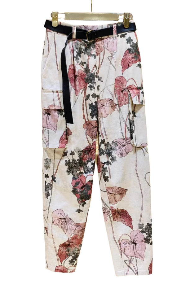 Floral Cargo Pants السراويل البضائع الأزهار