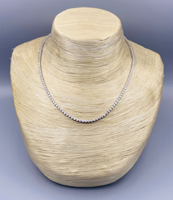 Bezel CZ Diamond Tennis Necklace
