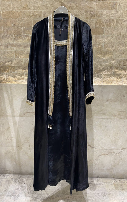 Velvet Pearl Set Dress and Cardigan - Brown Loft