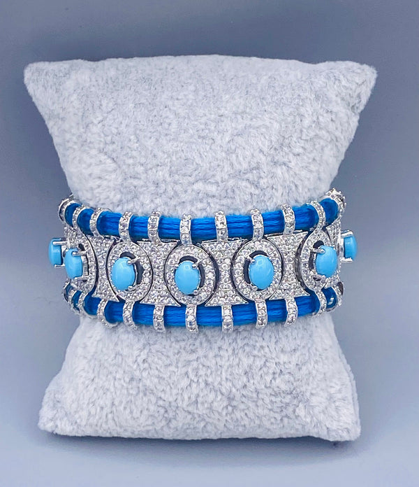 Sky Blue with Zircon in Blue