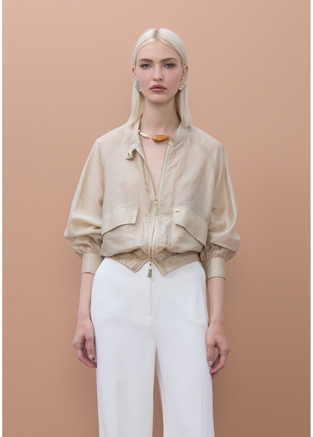MS2602022 Bomber Jacket سترة بومبر - Brown Loft