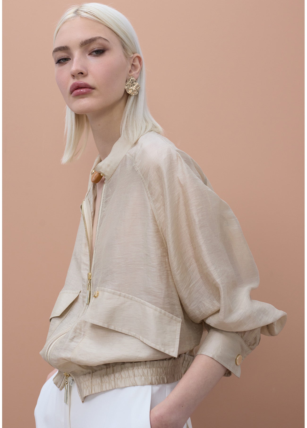 MS2602022 Bomber Jacket سترة بومبر - Brown Loft