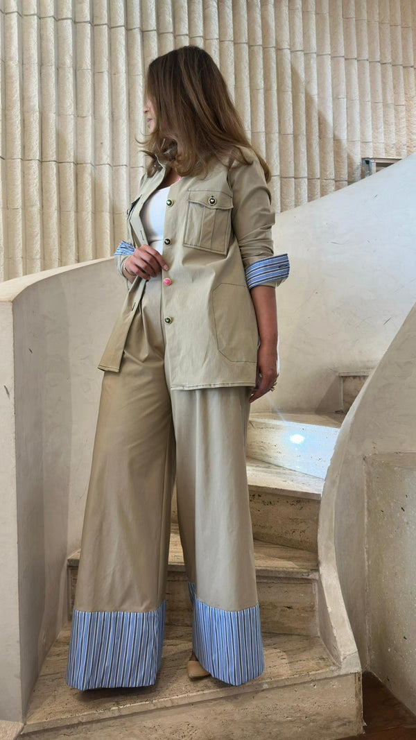 33411 Colored Buttoned Jacket