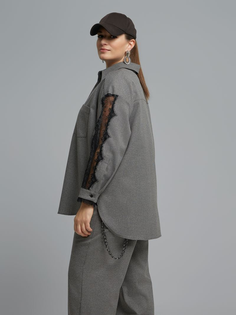 Lace Detail Shirt &amp; Jogger Set 8601.3042/2066