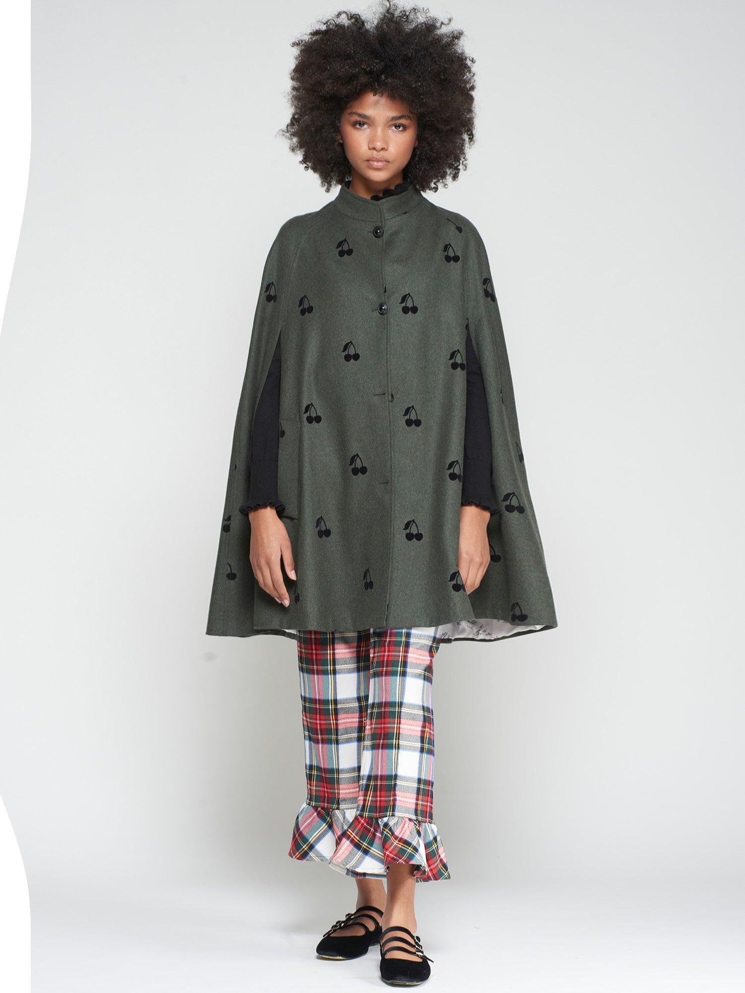 32941 Wool Blend Cape Coat - Brown Loft