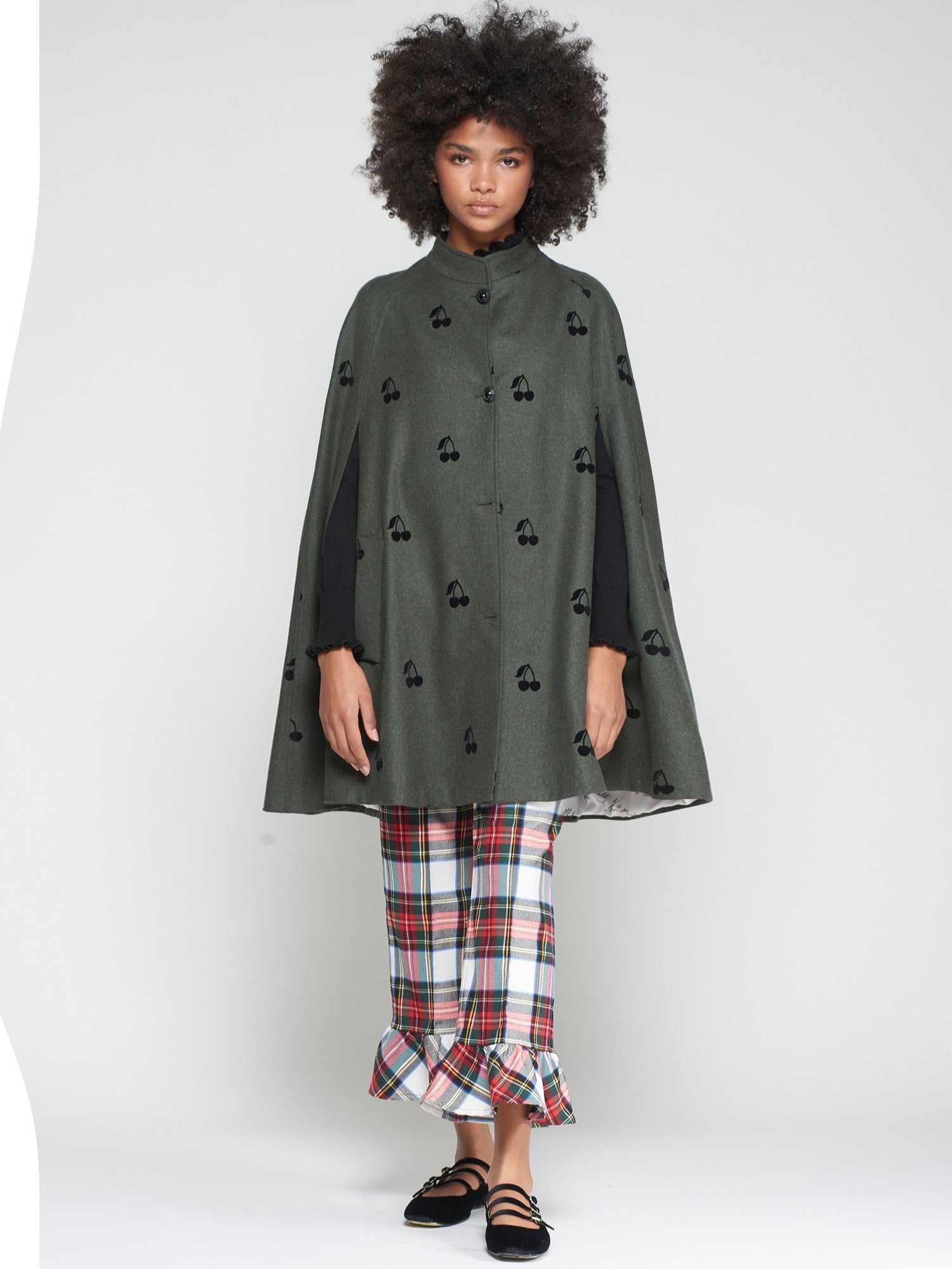 32941 Wool Blend Cape Coat - Brown Loft