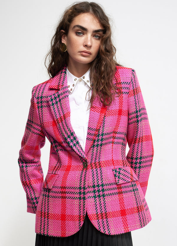 LF2402018 Check Tweed Jacket تحقق من سترة التويد