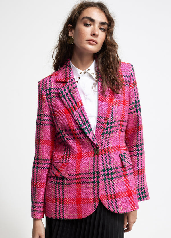 LF2402018 Check Tweed Jacket تحقق من سترة التويد