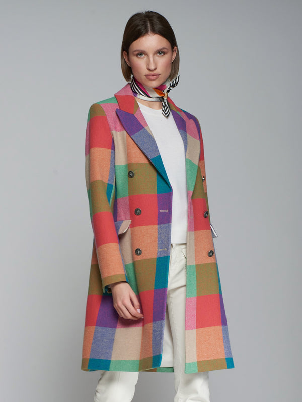 31770 (Coat Lian Vichy Multicolor) معطف ليان فيشي متعدد الألوان