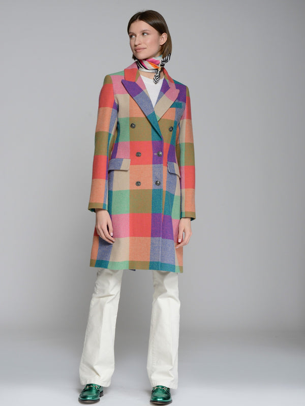 31770 (Coat Lian Vichy Multicolor) معطف ليان فيشي متعدد الألوان