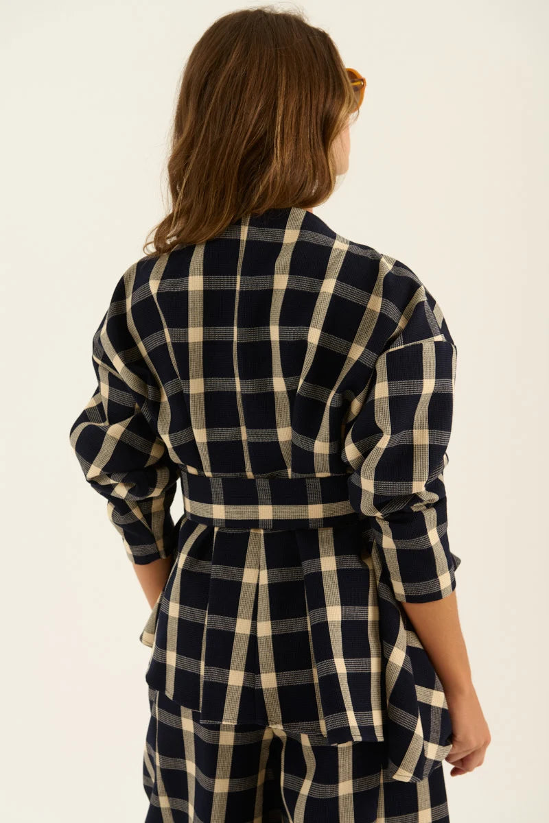 Jimin Jacket Asymmetrical Checkered Jacket