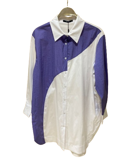 Two Tone Long Shirts 24Y2409