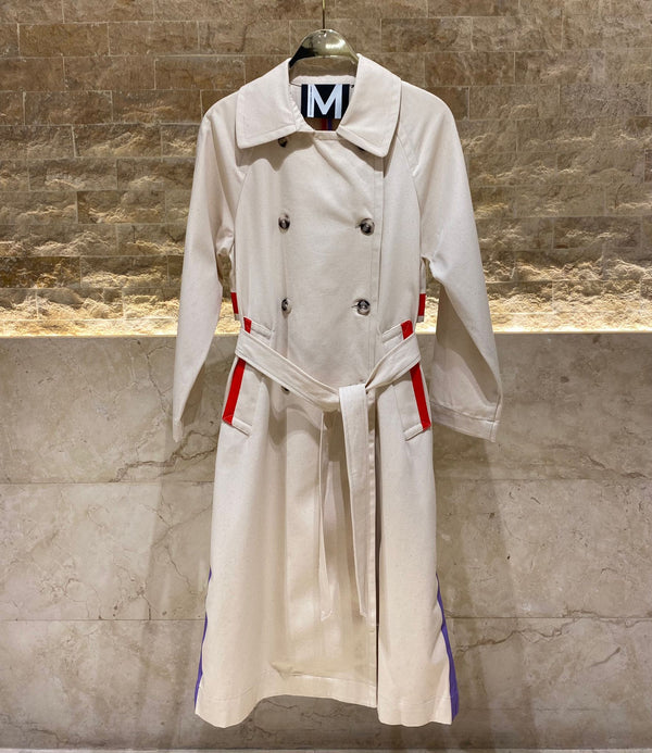 Lapel Belted Trench Coat طية صدر السترة مربوط معطفا