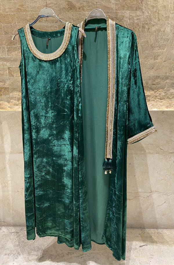 Velvet Pearl Set Dress and Cardigan