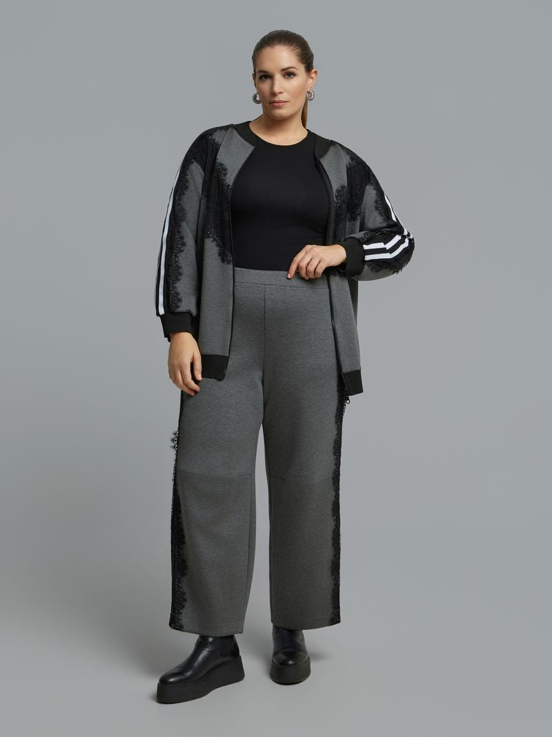 Lace Detail Zip-Up Tracksuit Set 8601.4019/2061