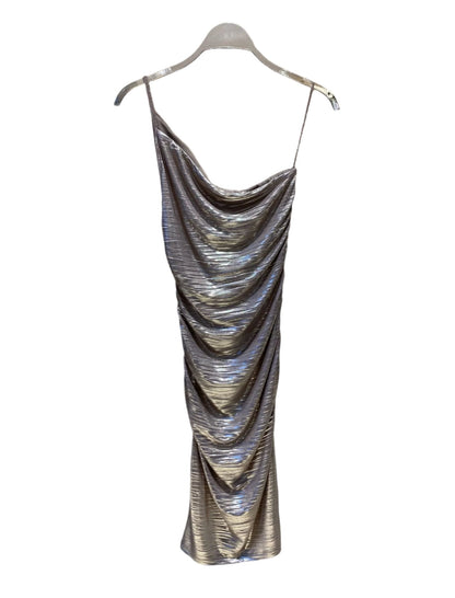 One Shoulder Metallic Dress