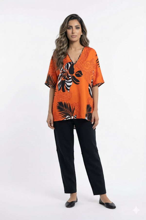 8101.1041 Oversized Satin Top أعلى الساتان المتضخم