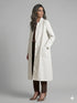 26S-5058 Stand Collared Long Coat Dress - Brown Loft