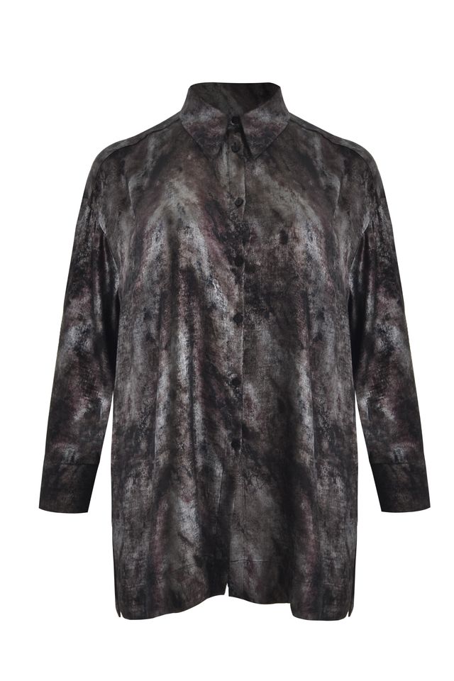 Printed Satin Shirt &amp; Wide-Leg Trousers Set 8601.3059/2079