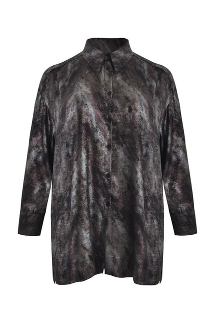 Printed Satin Shirt &amp; Wide-Leg Trousers Set 8601.3059/2079
