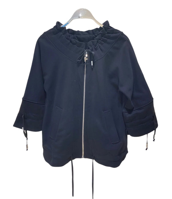 JPE24FP073 Drawstring Collared Jacket سترة بياقة برباط