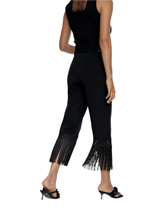 Monochrome Knit Cropped Pants MS2414001 أحادية اللون متماسكة اقتصاص السراويل