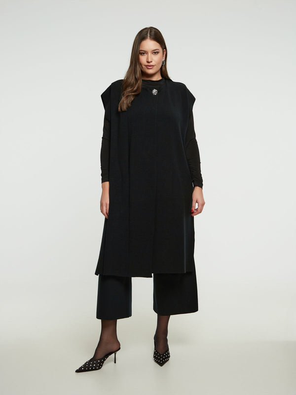 8401.5025 Draped Long Line Knit Cardigan كارديجان محبوك طويل منسدل