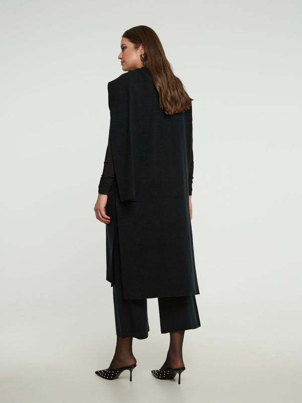 8401.5025 Draped Long Line Knit Cardigan كارديجان محبوك طويل منسدل