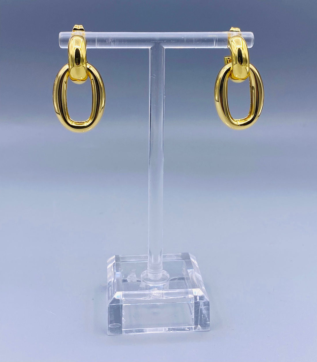 Hoop and Oval Link Earrings - NF1064E-3