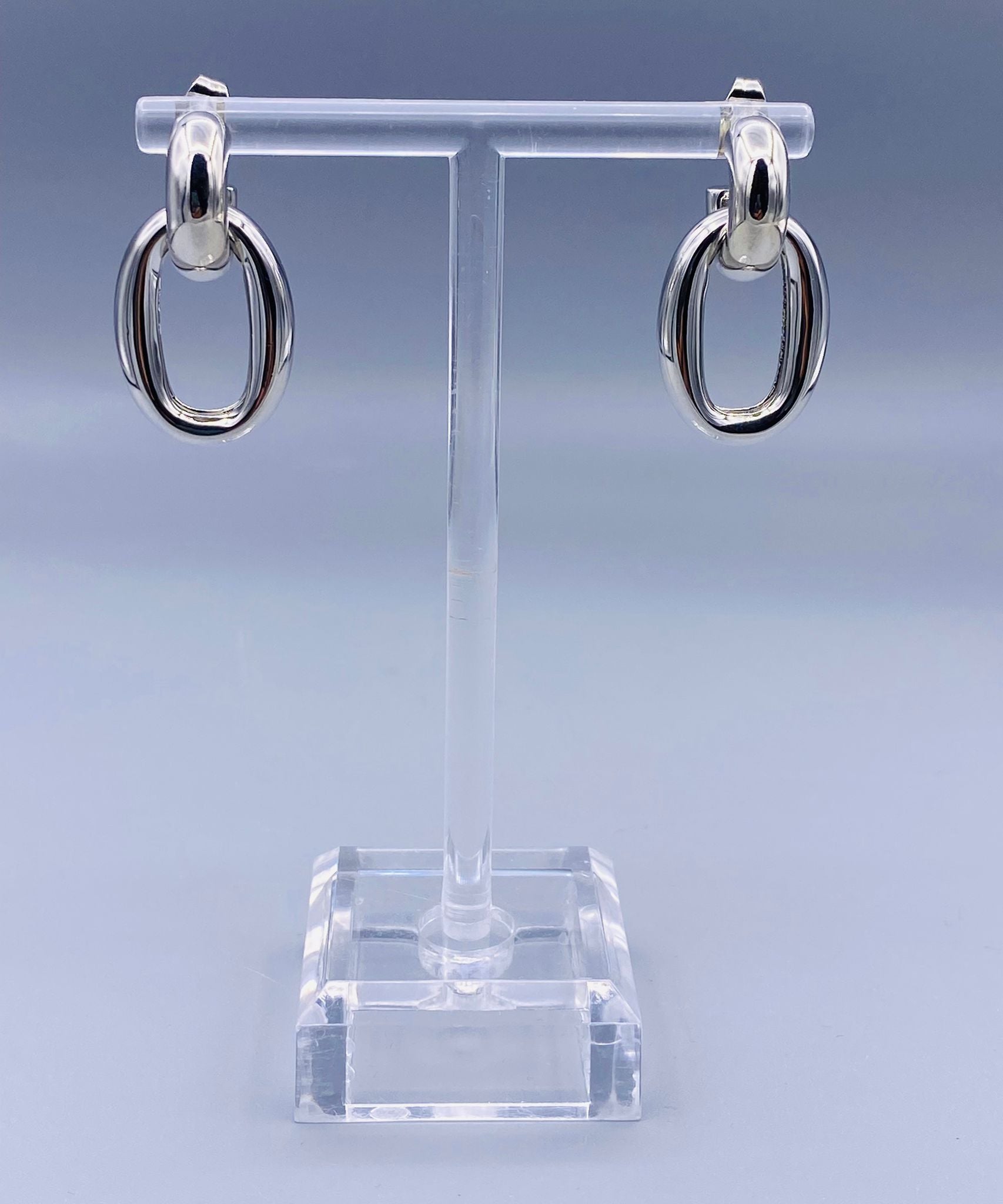Hoop and Oval Link Earrings - NF1064E-3