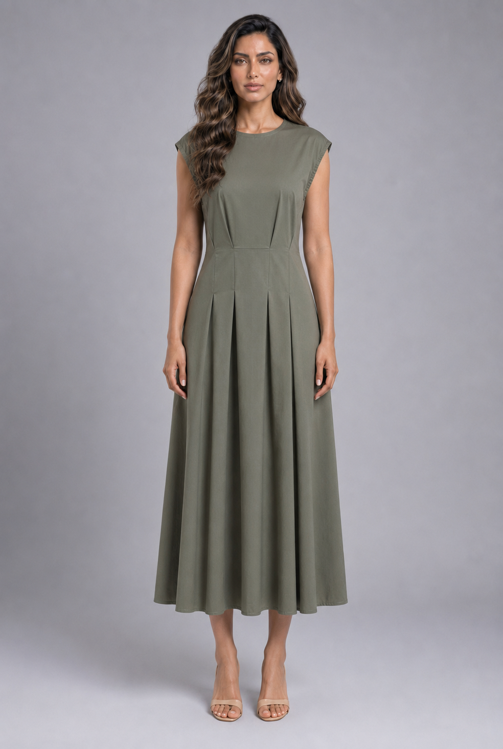 Structural Sleeveless Dress TDM30626
