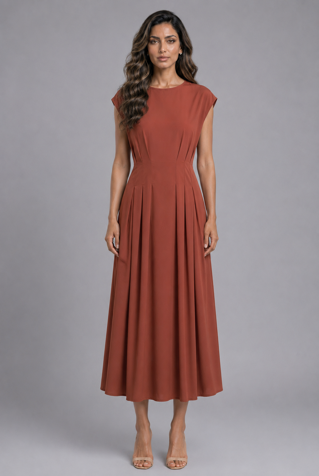 Structural Sleeveless Dress TDM30626