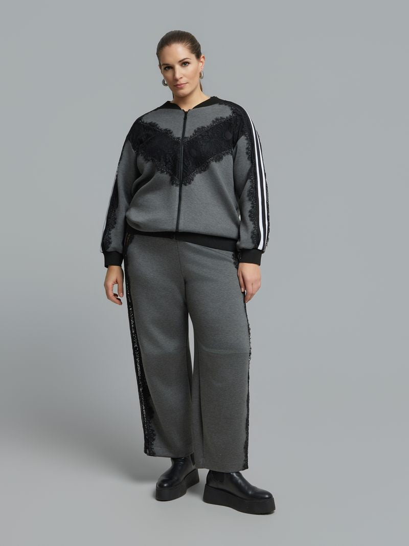 Lace Detail Zip-Up Tracksuit Set 8601.4019/2061