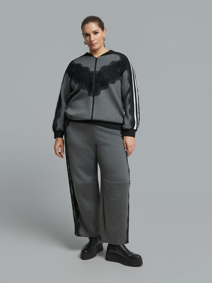Lace Detail Zip-Up Tracksuit Set 8601.4019/2061