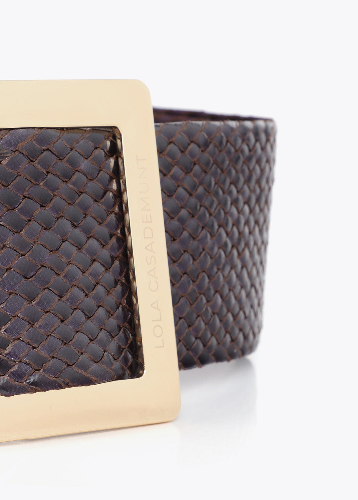 LF2606001 Braided Faux Leather Belt