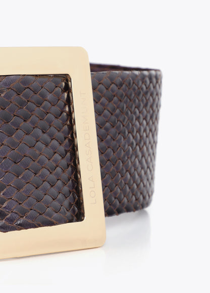 LF2606001 Braided Faux Leather Belt