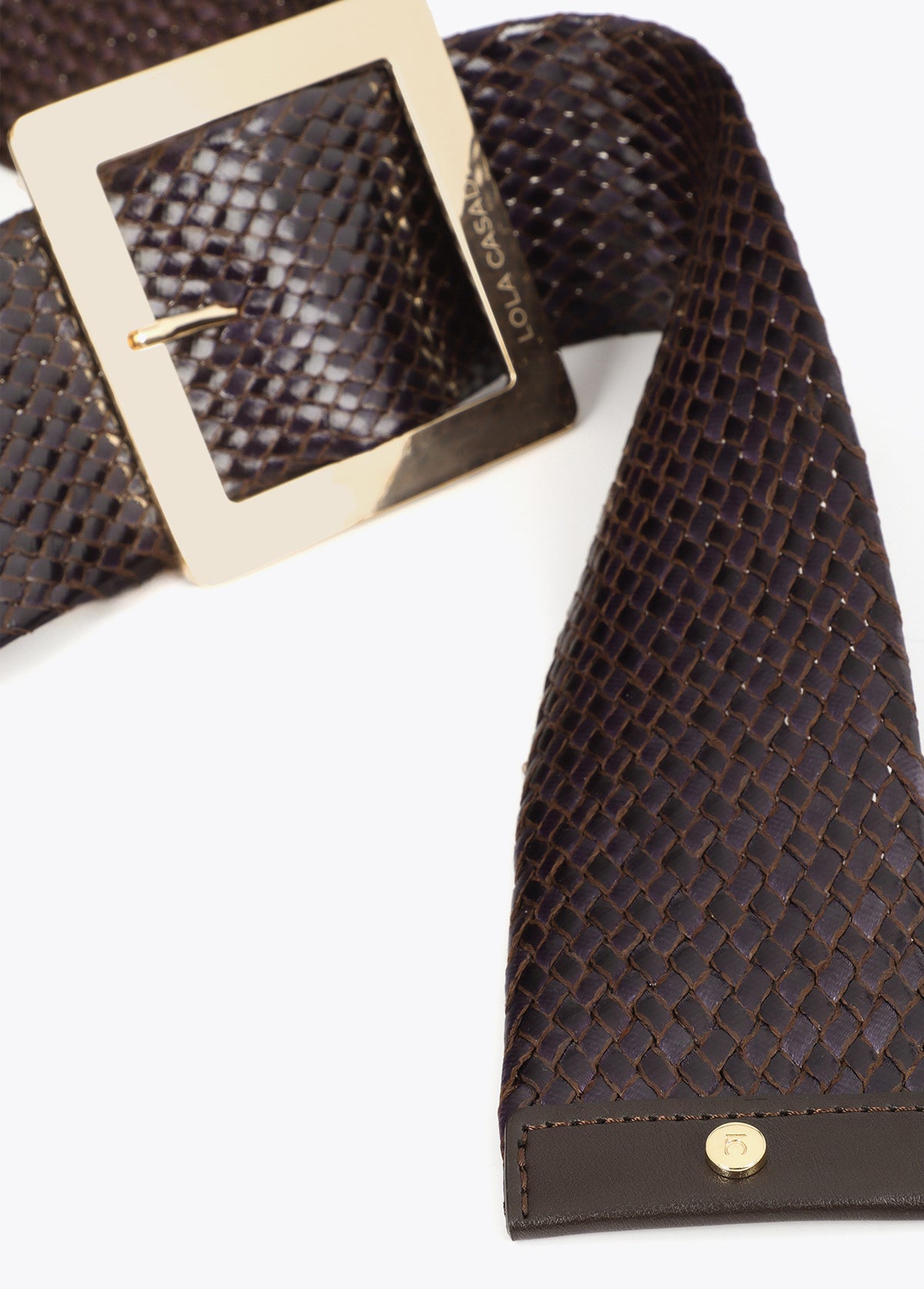 LF2606001 Braided Faux Leather Belt