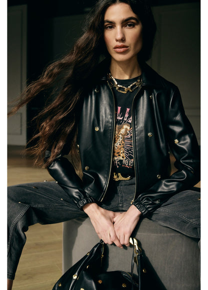 MS2602023 Faux Leather Jacket