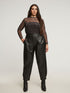 8401.2042 High Waist Faux Leather Pants - Brown Loft