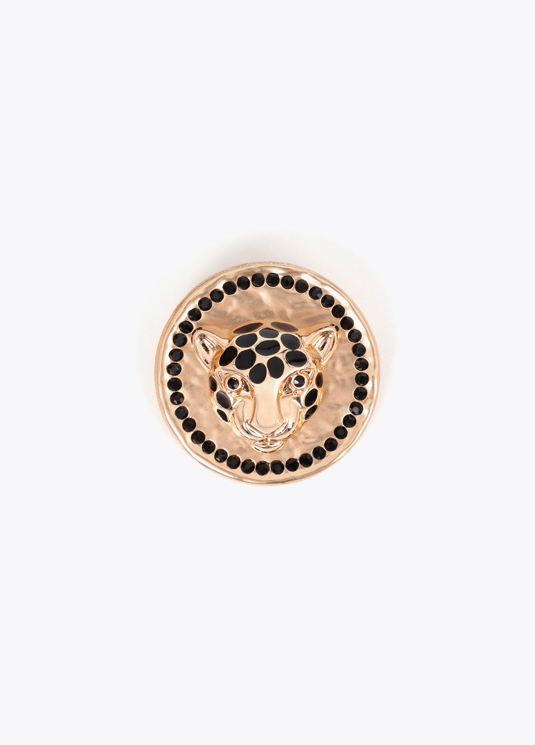 LF2603021 Leopard Head Medallion Brooch