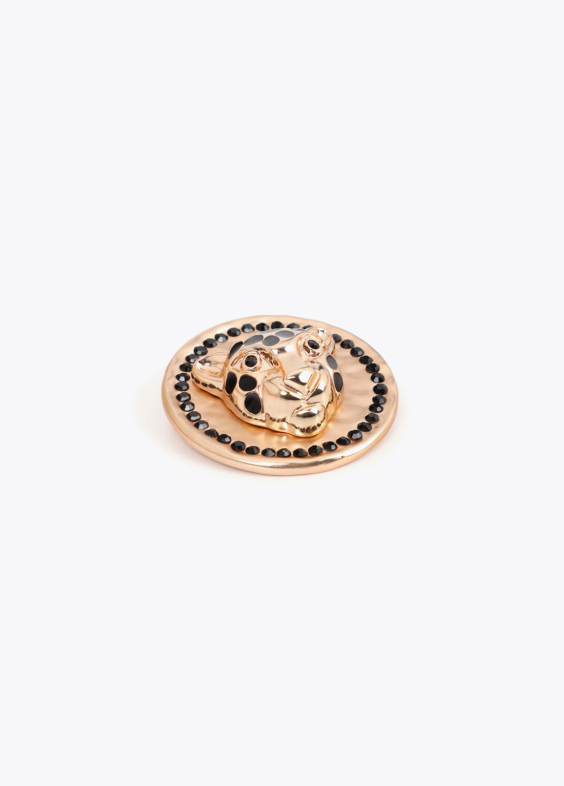 LF2603021 Leopard Head Medallion Brooch