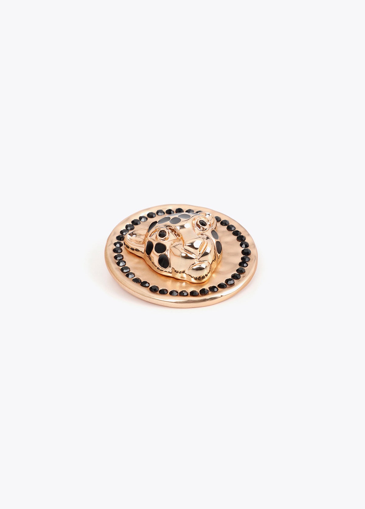 LF2603021 Leopard Head Medallion Brooch