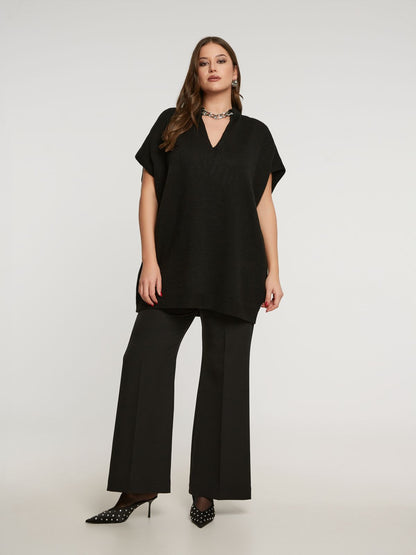 8401.5018 Long Knit Tunic Top - Brown Loft