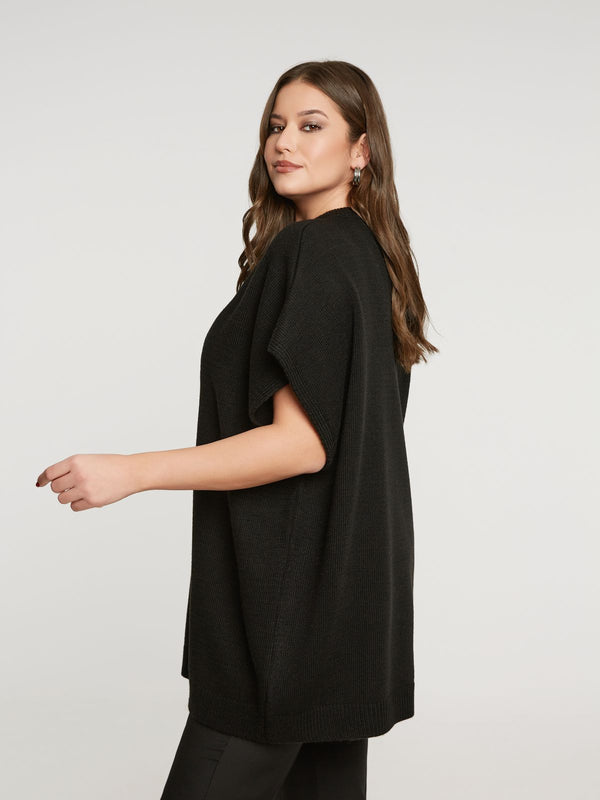 8401.5018  Long Knit Tunic Top بلوزة طويلة محبوكة