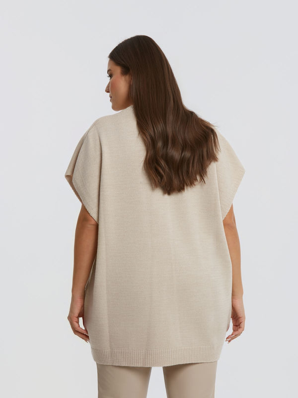 8401.5018  Long Knit Tunic Top بلوزة طويلة محبوكة