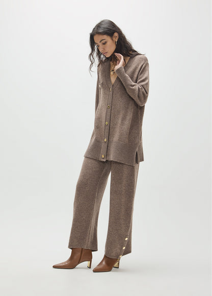 MF2611024 Wool Blend Melange Cardigan